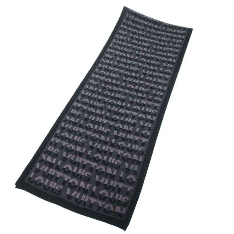Louis Vuitton Echarpe LV Split Wool Anthracite Scarf Gray