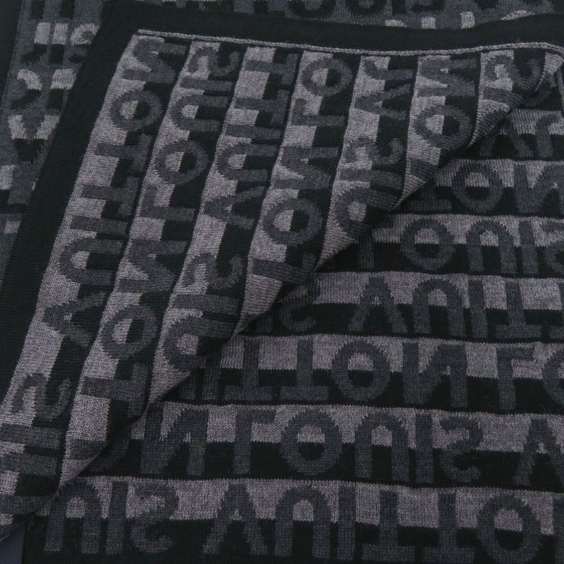 Louis Vuitton Echarpe LV Split Wool Anthracite Scarf Gray