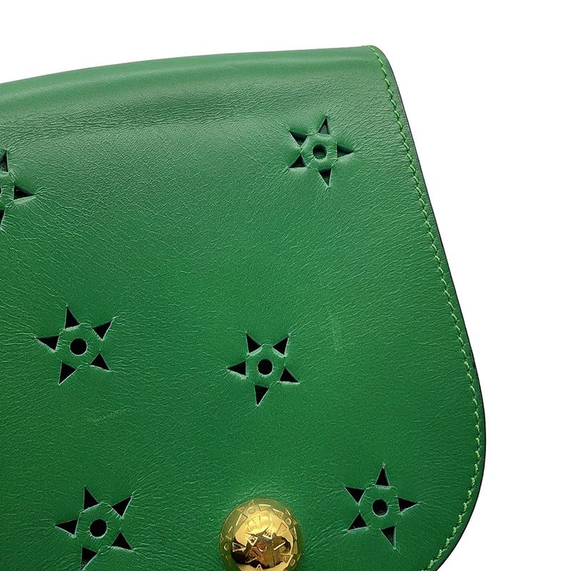 Celine Chain Shoulder Bag Star Ball Leather