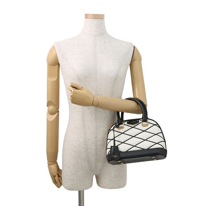 Louis Vuitton Lamb Leather Alma BB 2-Way Shoulder Bag Black White Noir