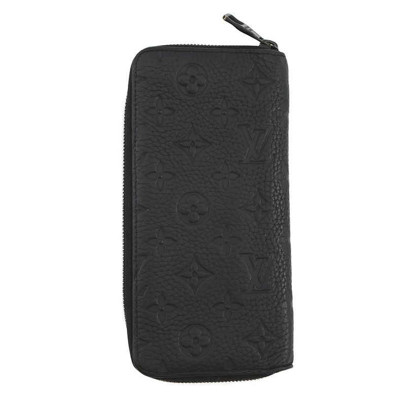 Louis Vuitton Wallet Monogram Taurillon Leather Zippy Vertical Noir Black