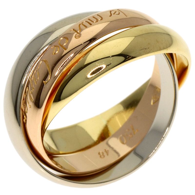 Cartier Trinity 48 Ring 18K Yellow Gold 18K Pink White