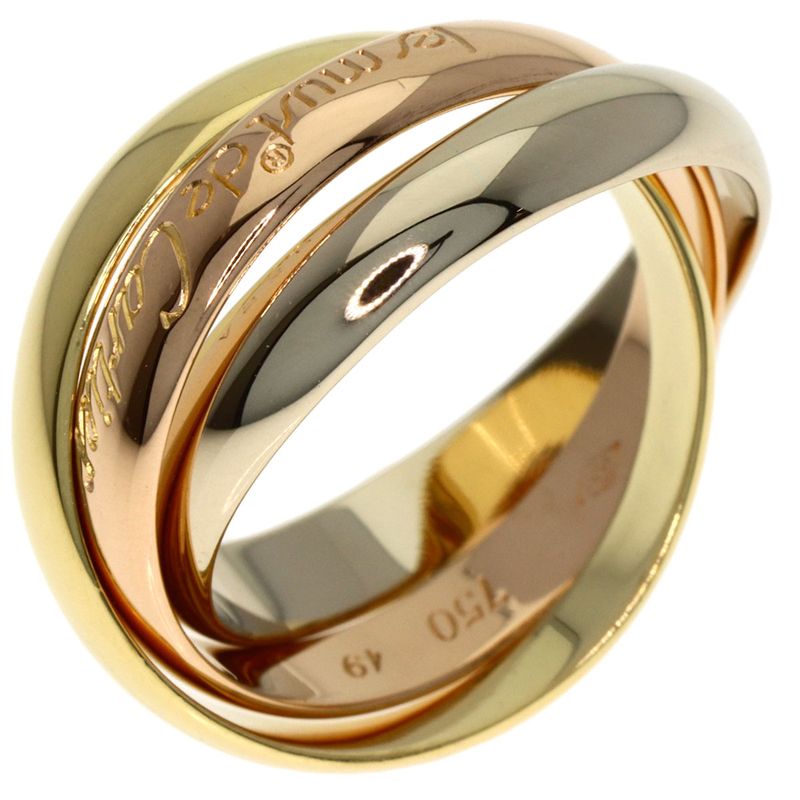 Cartier Trinity 49 Ring 18K Yellow Gold 18K Pink White