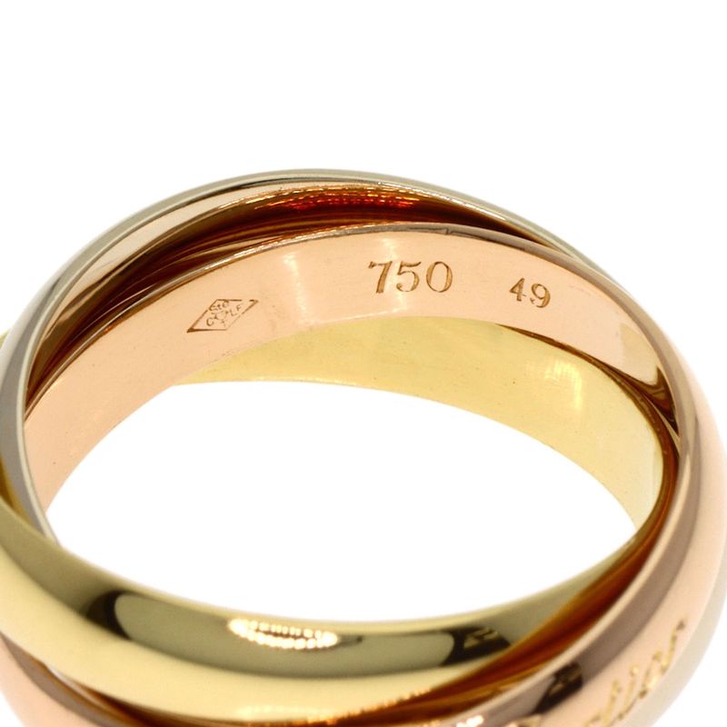 Cartier Trinity 49 Ring 18K Yellow Gold 18K Pink White