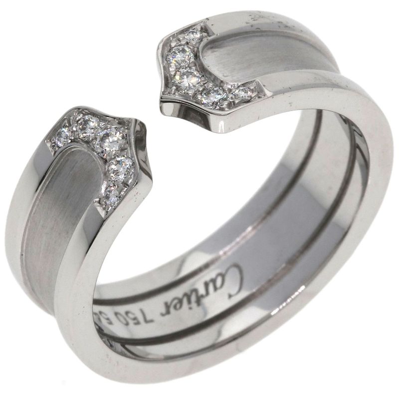 Cartier Diamond SM 54 Ring 18K White Gold