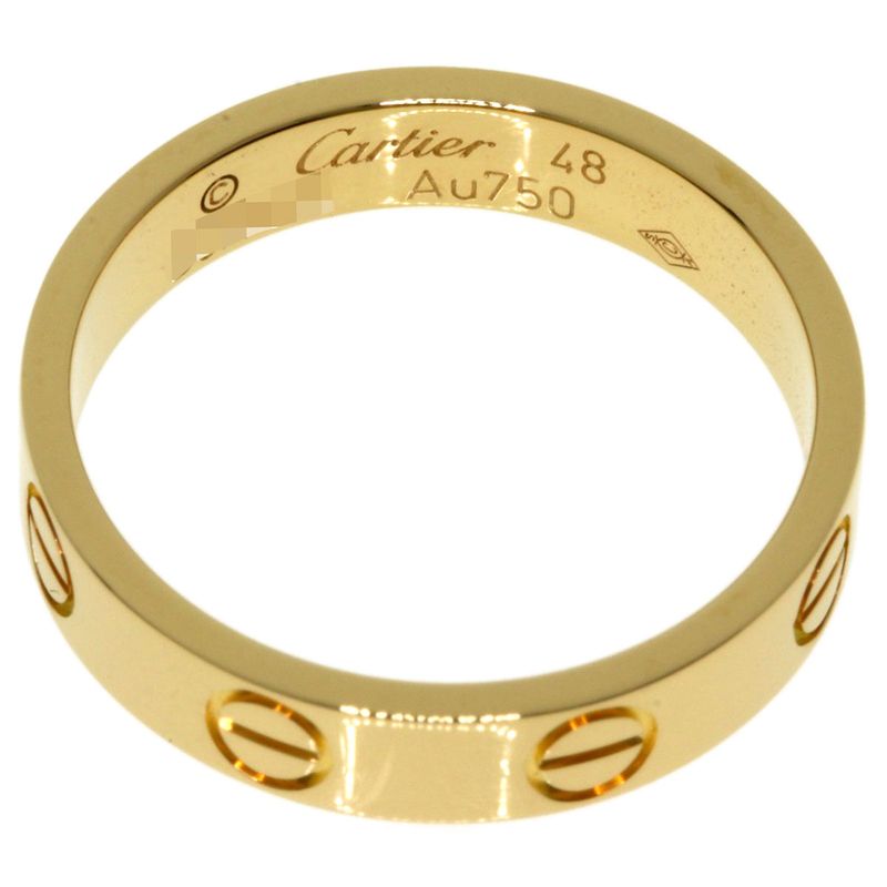 Cartier Mini Love Ring 48 18K Yellow Gold