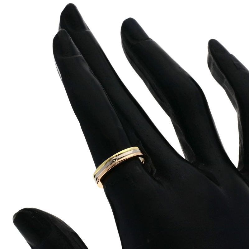 Cartier Three Color 49 Ring 18K Yellow Gold 18K White Pink