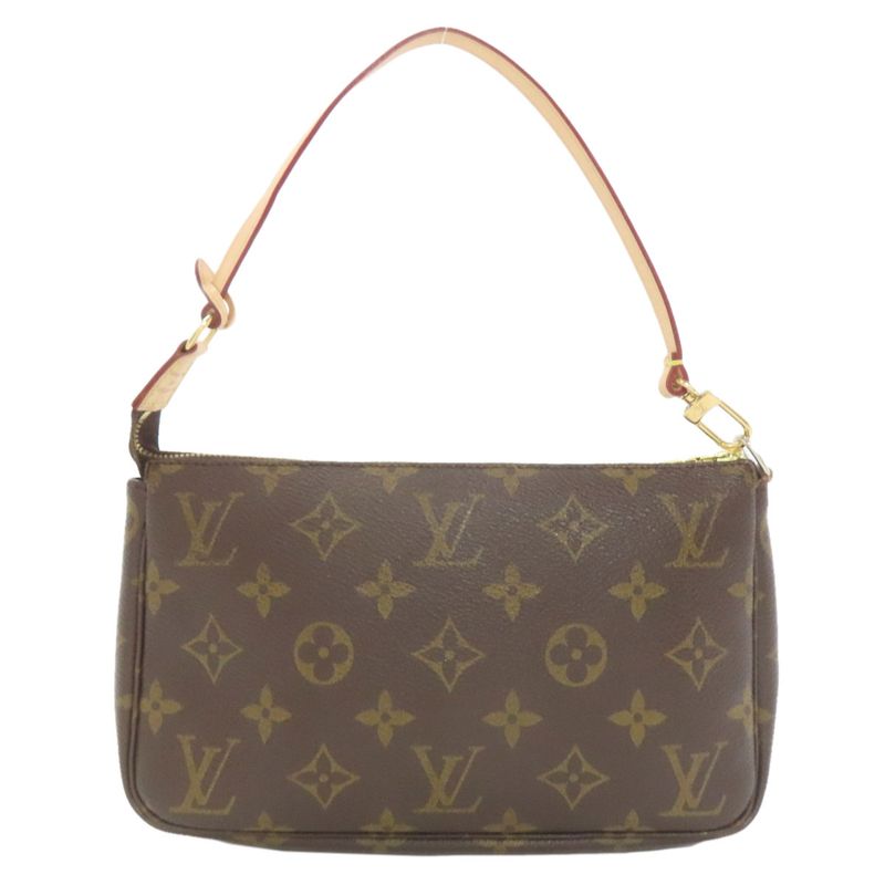 Louis Vuitton Pochette Pouch Monogram Canvas Monogram Brown