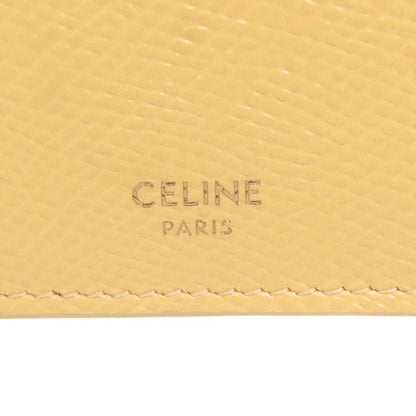 Celine Trifold Compact Wallet Bifold Leather Yellow- Yellow