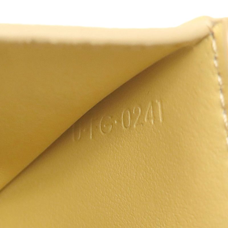 Celine Trifold Compact Wallet Bifold Leather Yellow- Yellow