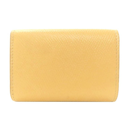 Celine Trifold Compact Wallet Bifold Leather Yellow- Yellow