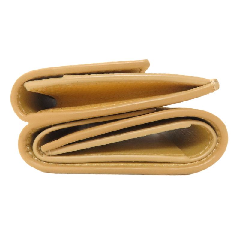 Celine Trifold Compact Wallet Bifold Leather Yellow- Yellow