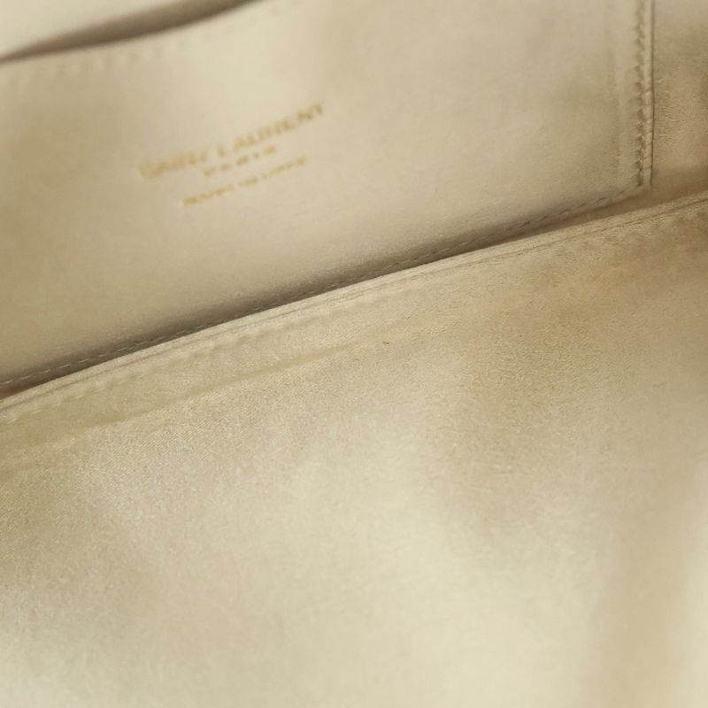 Saint Laurent Paris Suzanne Pave Crystal Satin Leather Shoulder Bag Top Handle