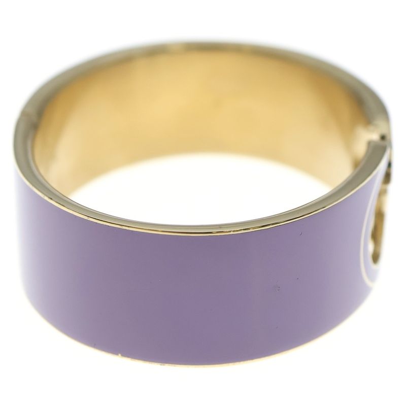 Gucci Interlocking Lacquer Calf Bracelet Bangle Purple