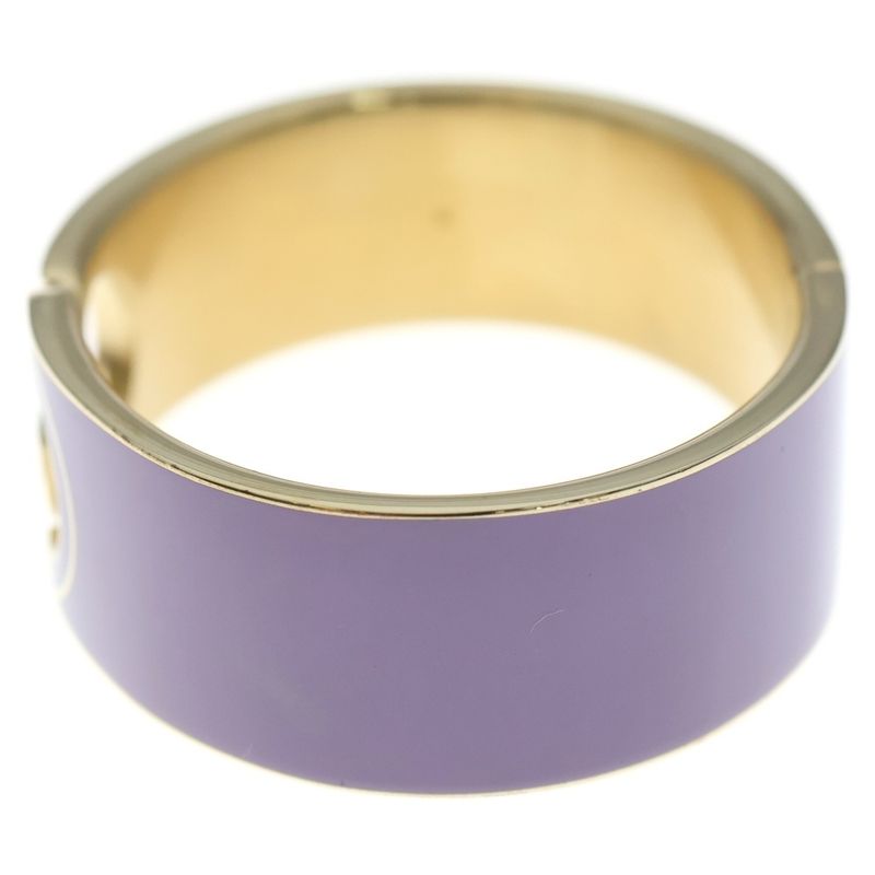 Gucci Interlocking Lacquer Calf Bracelet Bangle Purple