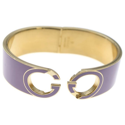 Gucci Interlocking Lacquer Calf Bracelet Bangle Purple