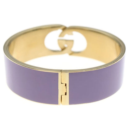 Gucci Interlocking Lacquer Calf Bracelet Bangle Purple