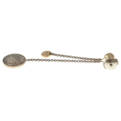 Hermes Exlibris Earrings Silver Coin