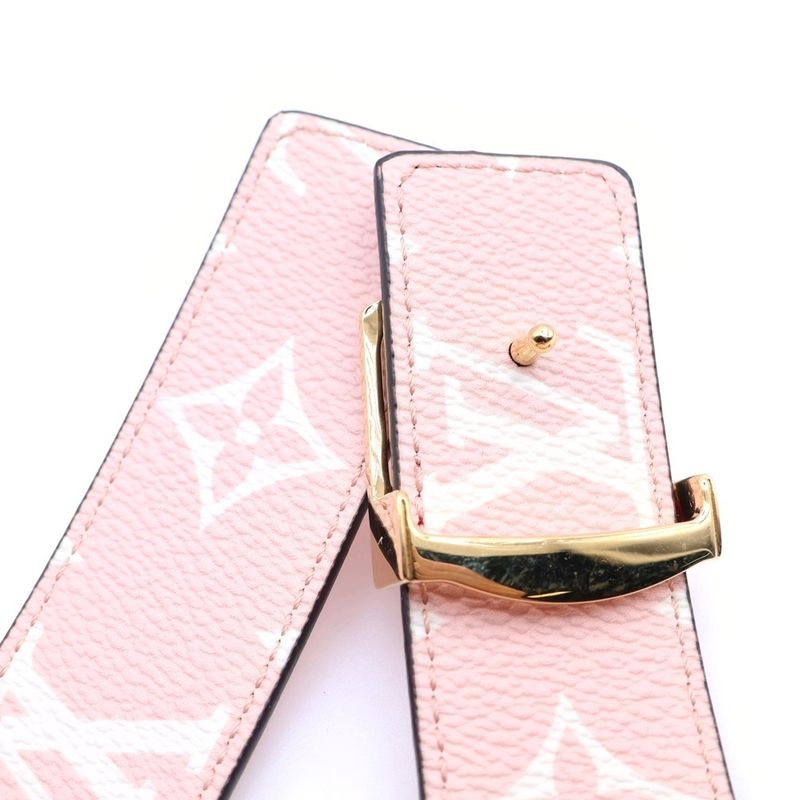 Louis Vuitton LV Initial Logo Giant Monogram Reversible Belt Red
