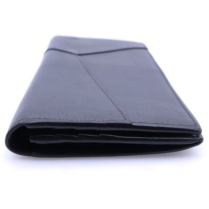 Loewe Bifold Wallet Puzzle Card Case Brown Leather