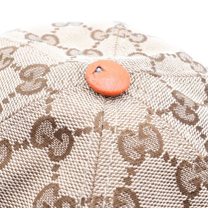 Gucci Nose Face Collaboration GG Signature Baseball Cap Hat Beige Canvas