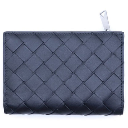 Bottega Veneta Intrecciato Bifold Wallet Compact Coin Case Black Cles