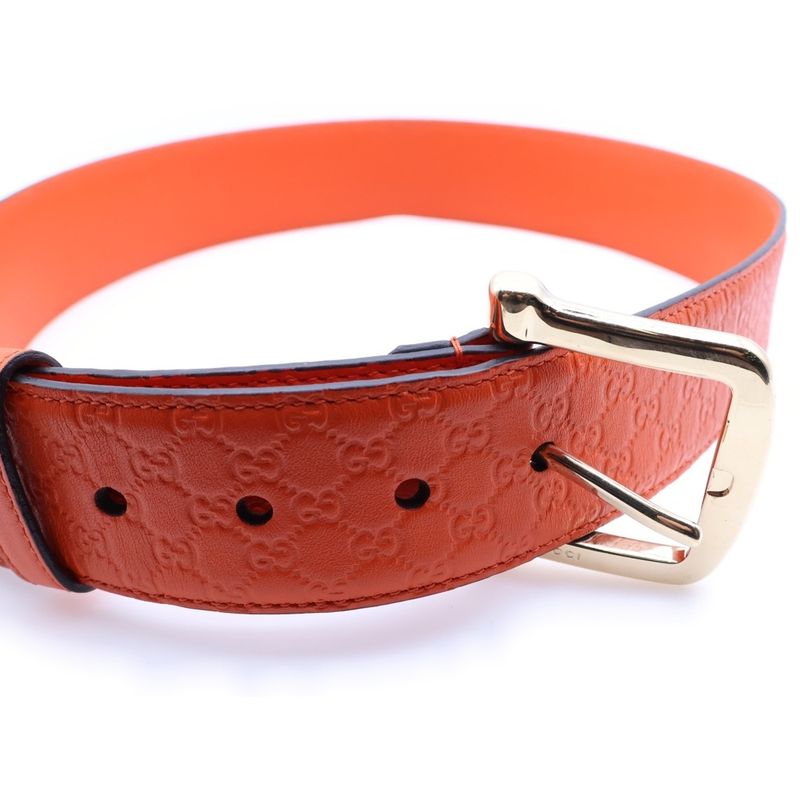 Guccissima Leather Belt Orange