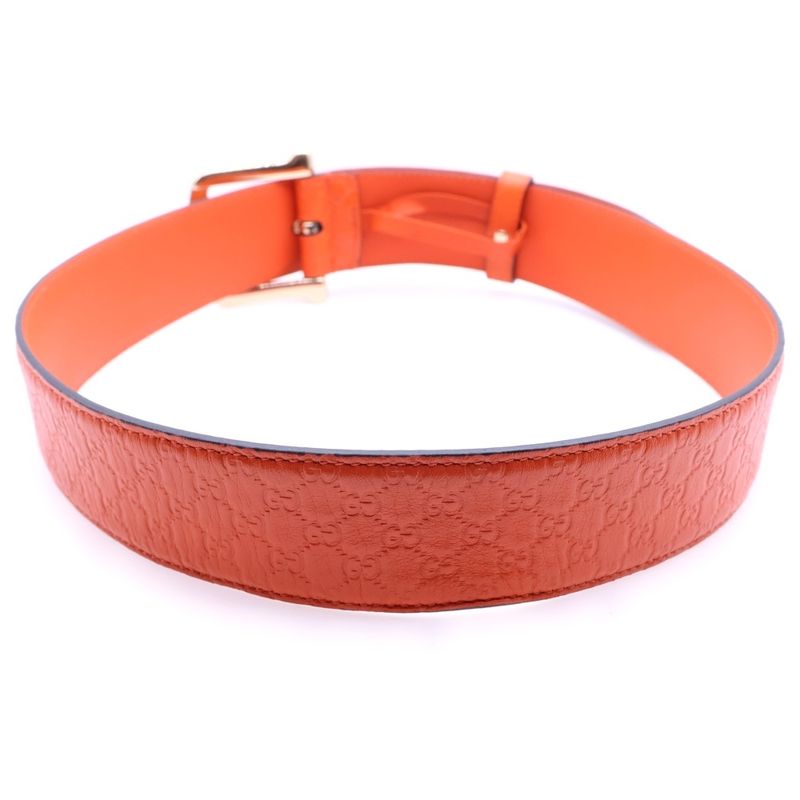 Guccissima Leather Belt Orange