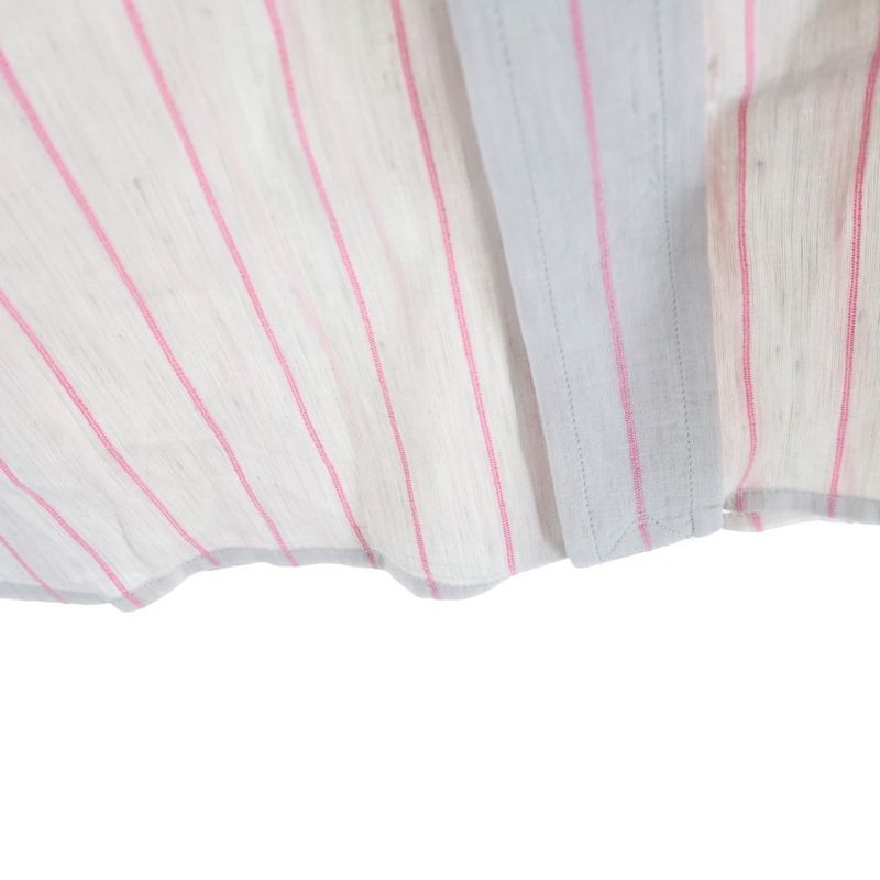 Louis Vuitton LV Logo Embroidery Striped All Over Long Sleeve Shirt Pink
