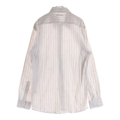 Louis Vuitton LV Logo Embroidery Striped All Over Long Sleeve Shirt Pink