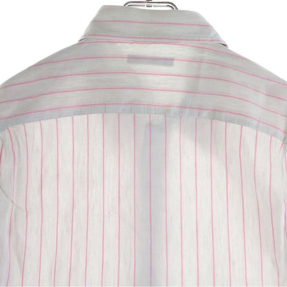 Louis Vuitton LV Logo Embroidery Striped All Over Long Sleeve Shirt Pink