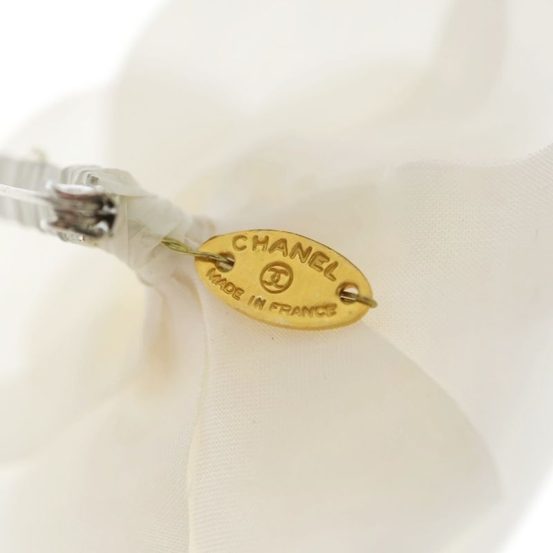 Chanel Camellia Corsage Flower Brooch White