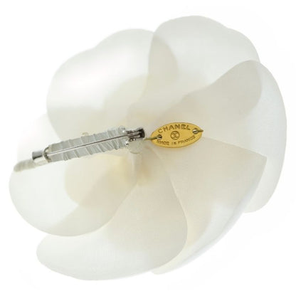 Chanel Camellia Corsage Flower Brooch White