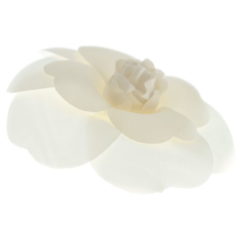 Chanel Camellia Corsage Flower Brooch White