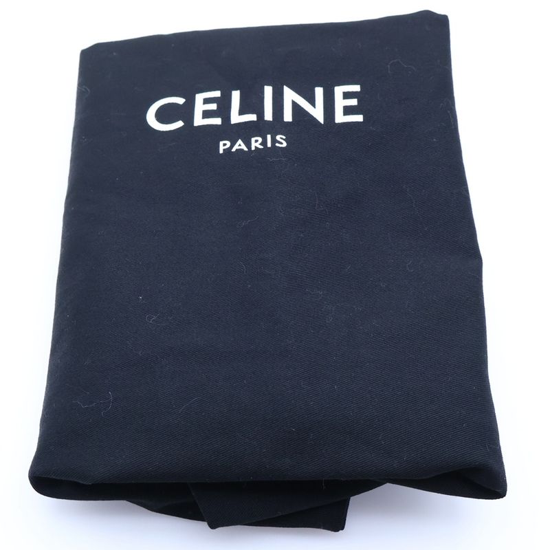 Celine Logo Embroidery 6 Panel Baseball Cap Hat Black