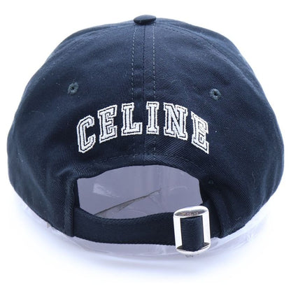 Celine Logo Embroidery 6 Panel Baseball Cap Hat Black