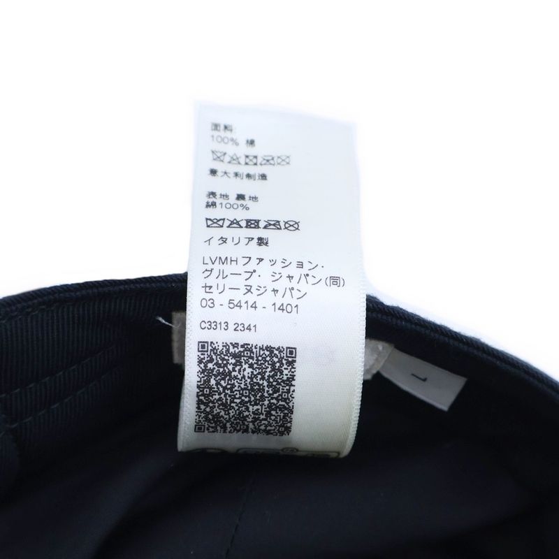 Celine Logo Embroidery 6 Panel Baseball Cap Hat Black