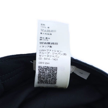 Celine Logo Embroidery 6 Panel Baseball Cap Hat Black