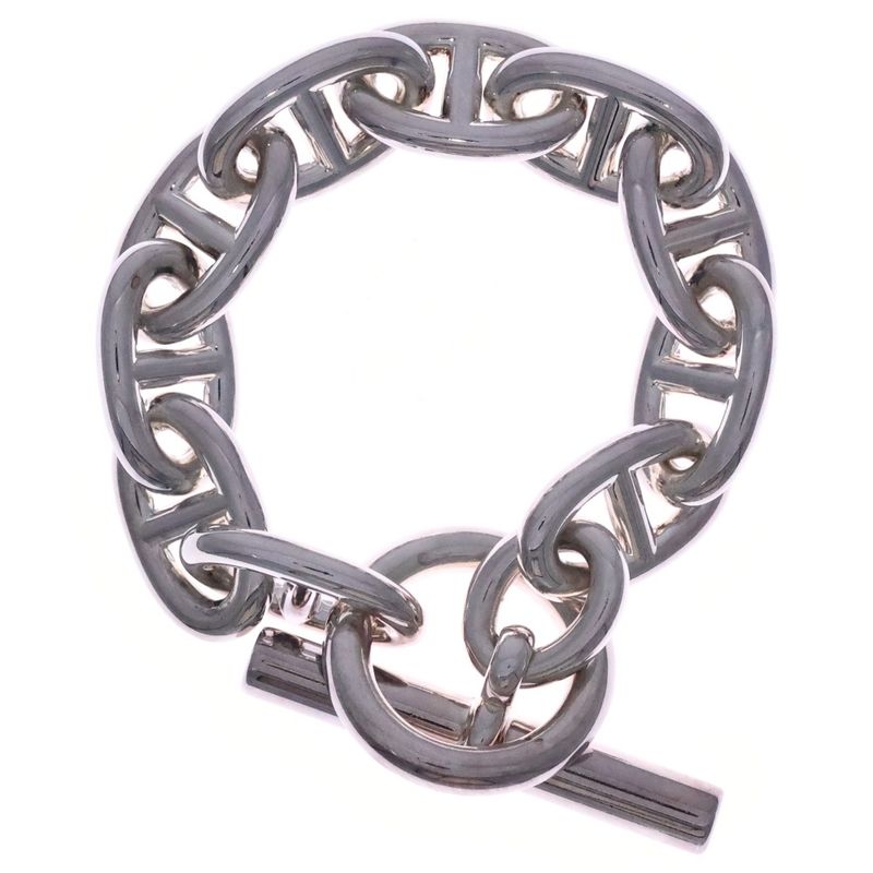 Hermes Chaine D'ancre TGM Bracelet Chain Silver 11 Pieces