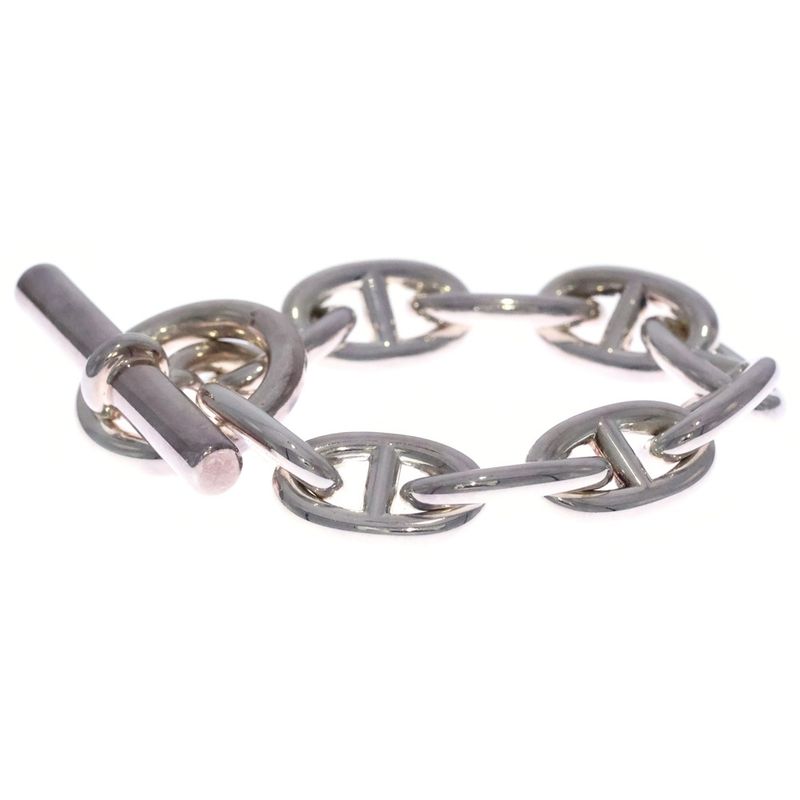 Hermes Chaine D'ancre TGM Bracelet Chain Silver 11 Pieces