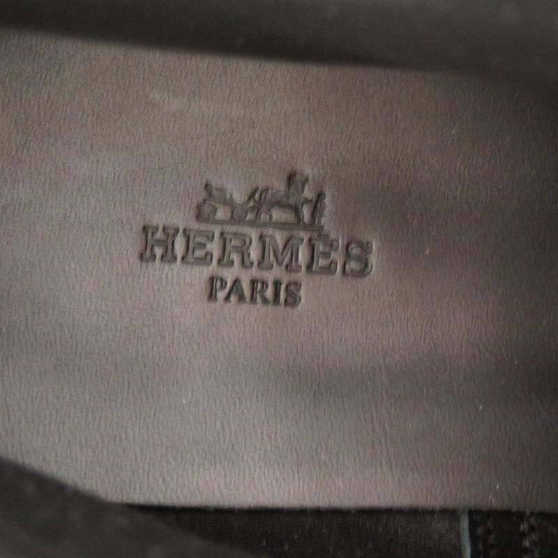 Hermes Leather Sole Kelly Boots Fortune Black Brown