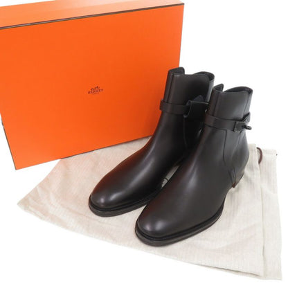 Hermes Leather Sole Kelly Boots Fortune Black Brown