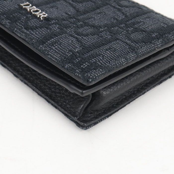 Dior Business Card Holder Oblique Jacquard
