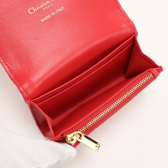Dior Glycine Wallet Caro Bifold Lambskin