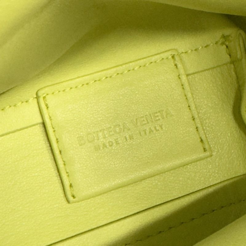 Bottega Veneta Triangle Point Small Tote Shoulder Bag Leather Green Light