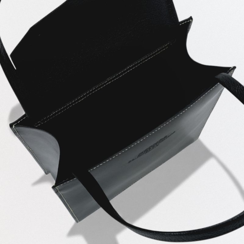 Hermes Lucie PM Tote Box Calf Chevre Noir Black