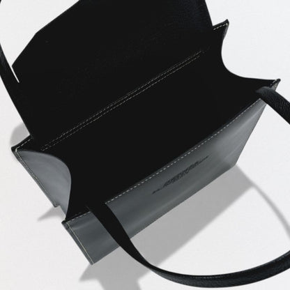 Hermes Lucie PM Tote Box Calf Chevre Noir Black