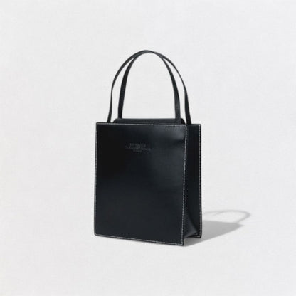 Hermes Lucie PM Tote Box Calf Chevre Noir Black