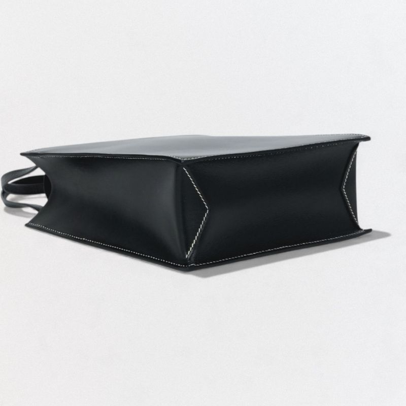 Hermes Lucie PM Tote Box Calf Chevre Noir Black