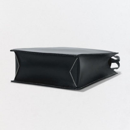 Hermes Lucie PM Tote Box Calf Chevre Noir Black